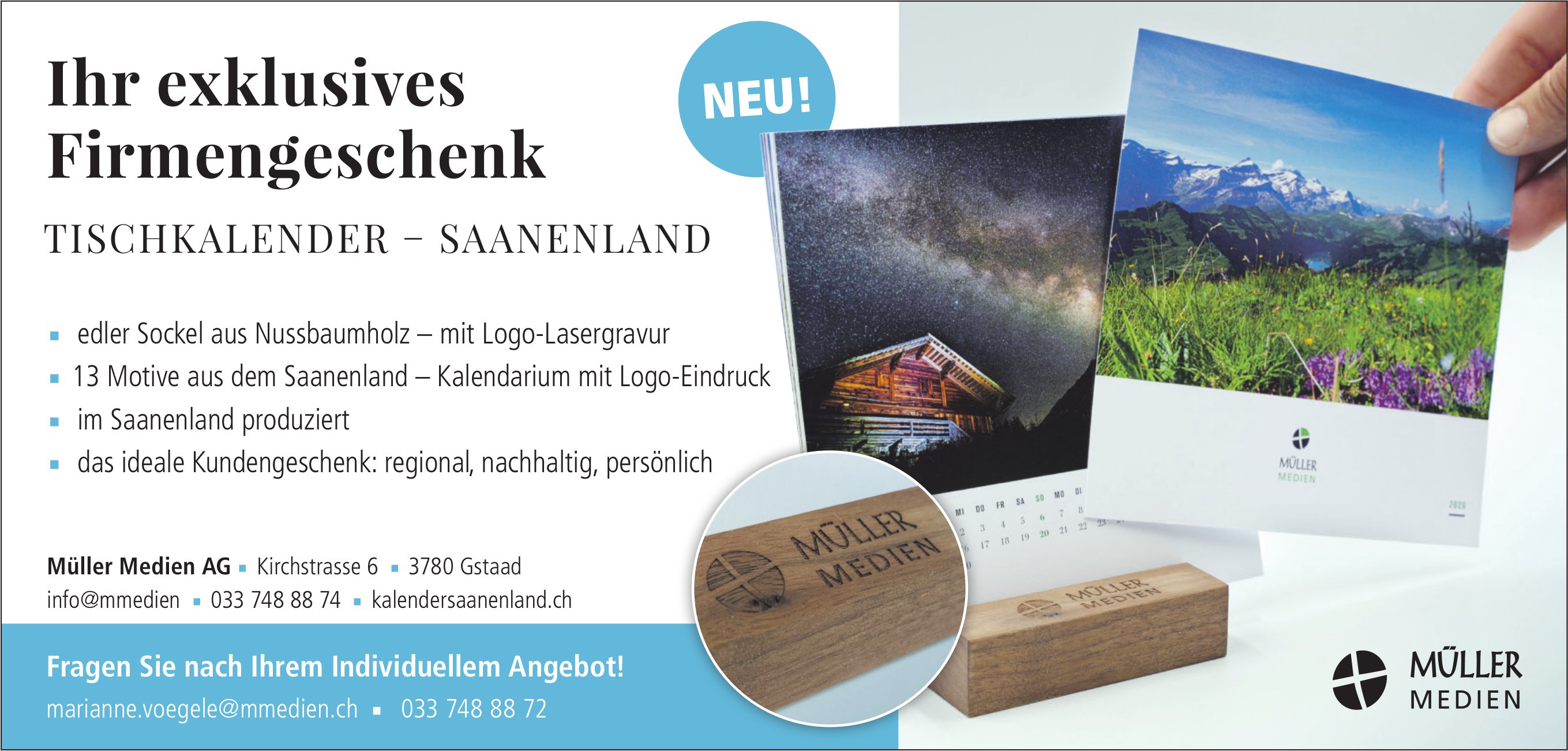 Müller Medien AG, Gstaad - Ihr exklusives Firmengeschenk