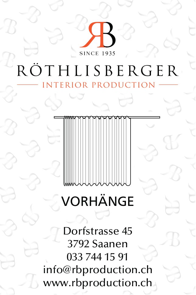 Röthlisberger Interior Production, Saanen - Vorhänge