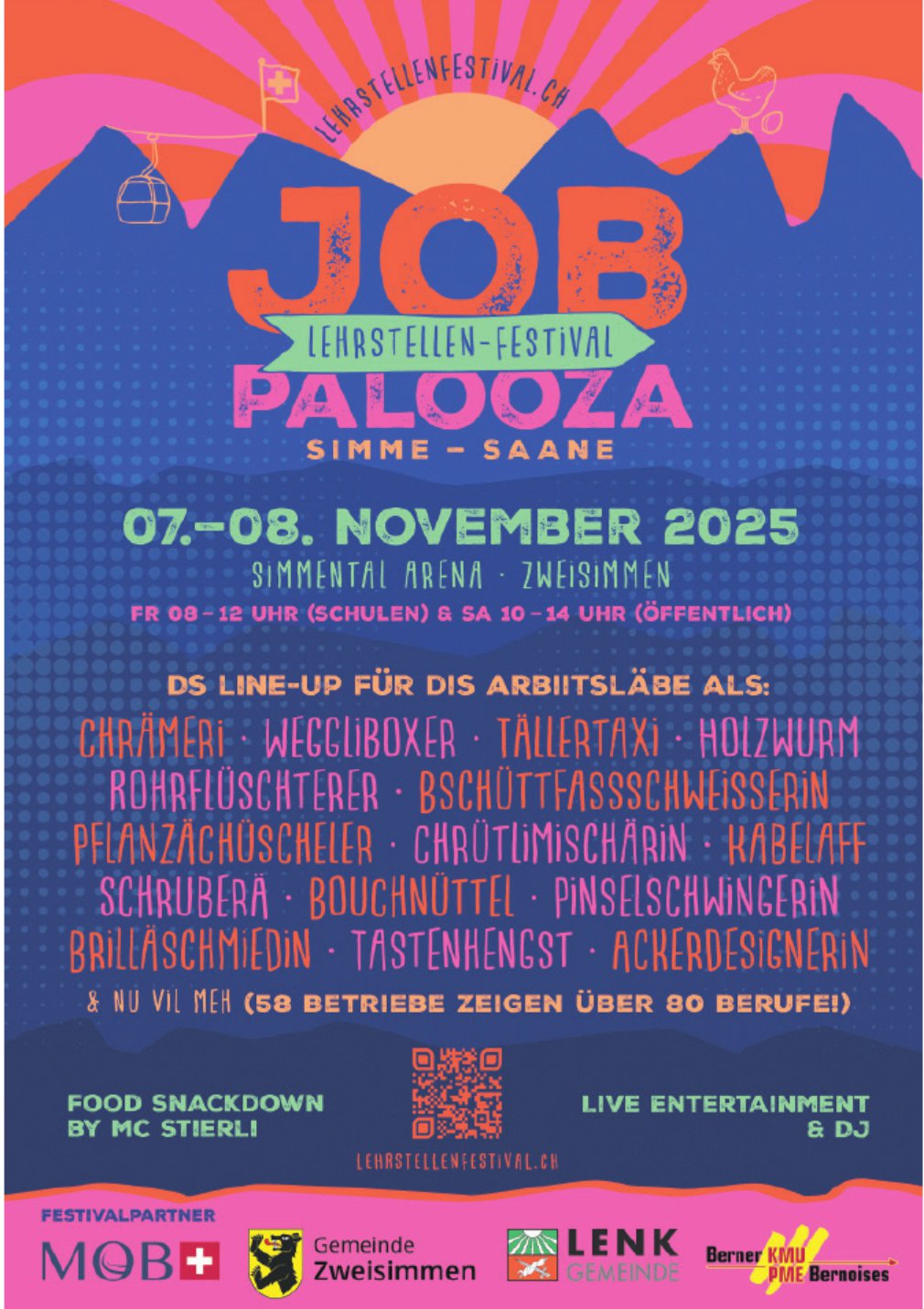 Lehrstellen-Festival, 7. - 8. November, Zweisimmen