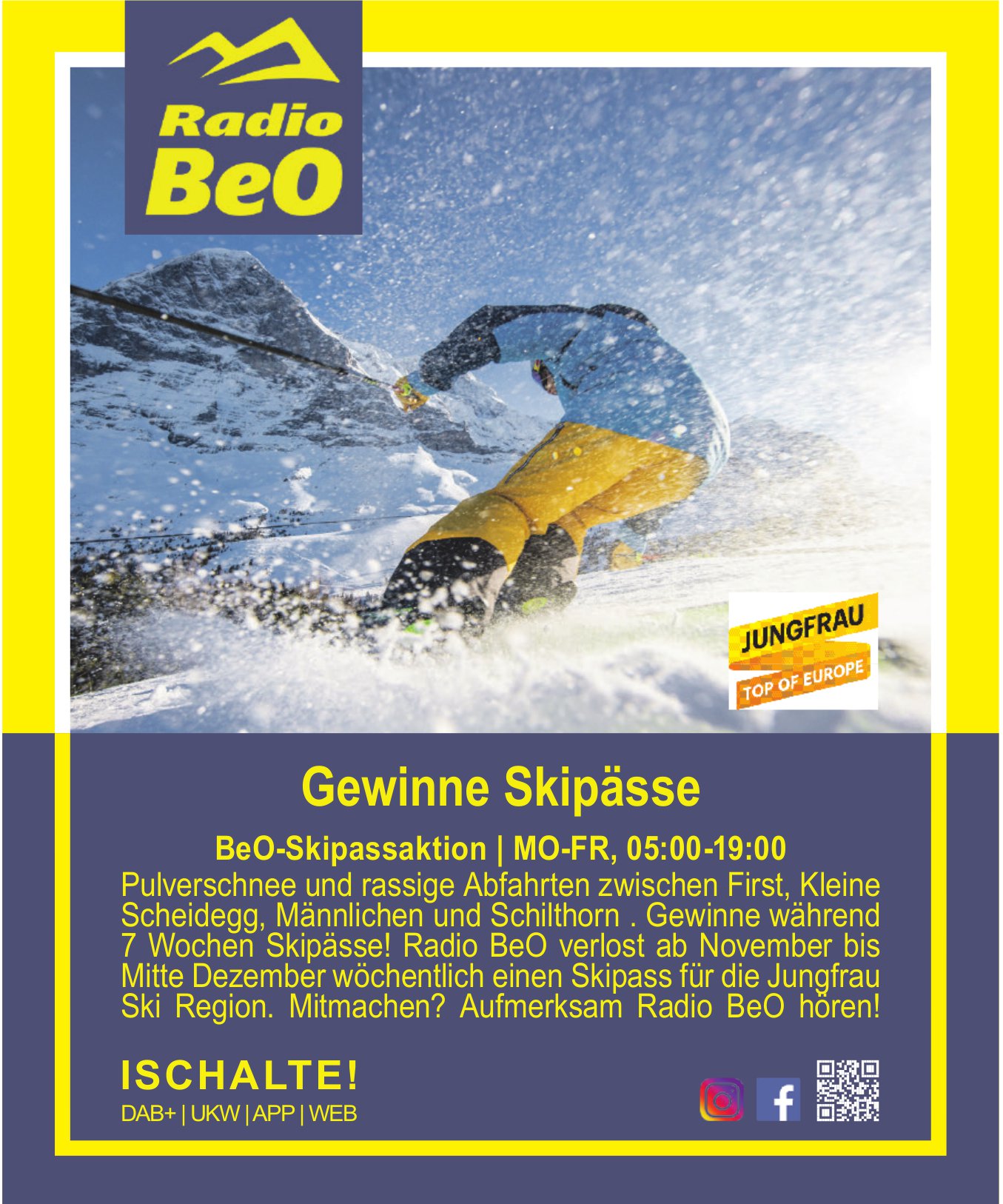 Radio BeO, Gewinne Skipässe