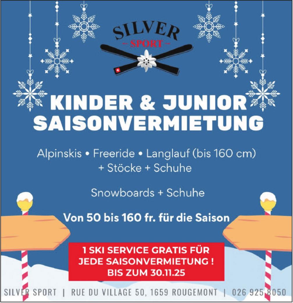 Silver Sport, ROUGEMONT - Kinder & Junior Sasionvermietung