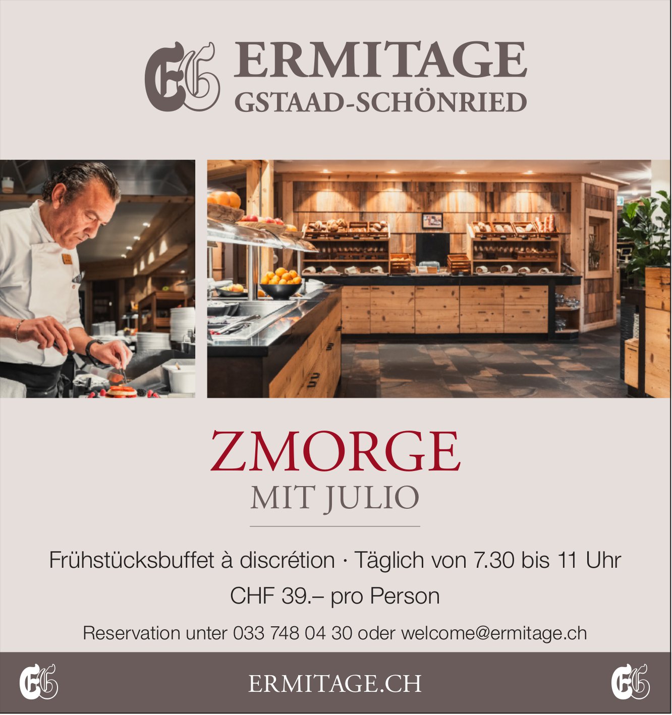 ZMORGE MIT JULIO, Frühstücksbuffet à discrétion