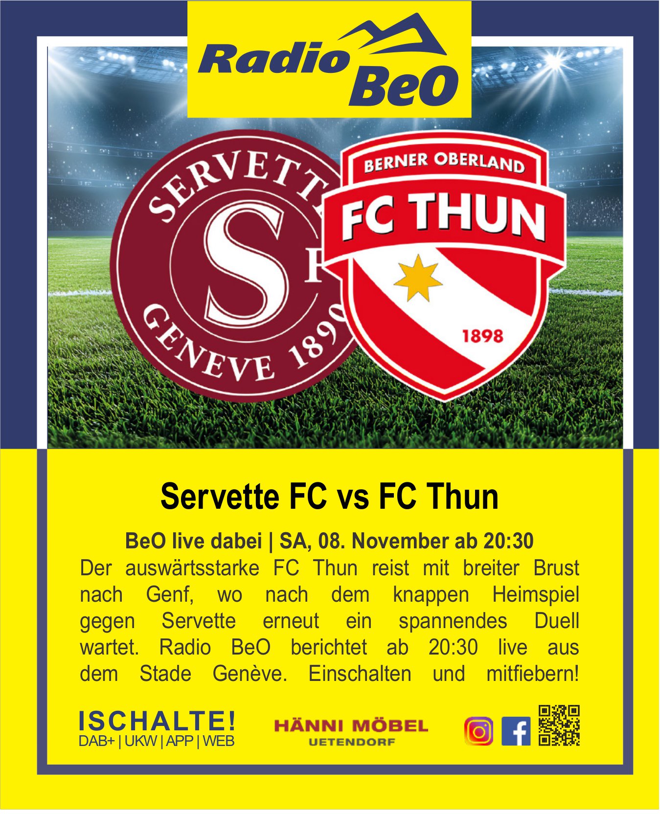 Heimspiel, 8. November, Genève