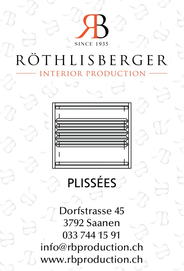 Röthlisberger Interior Production, Saanen - Plissées