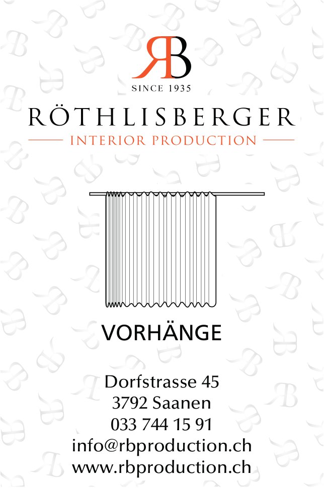 Röthlisberger Interior Production, Saanen - Vorhänge