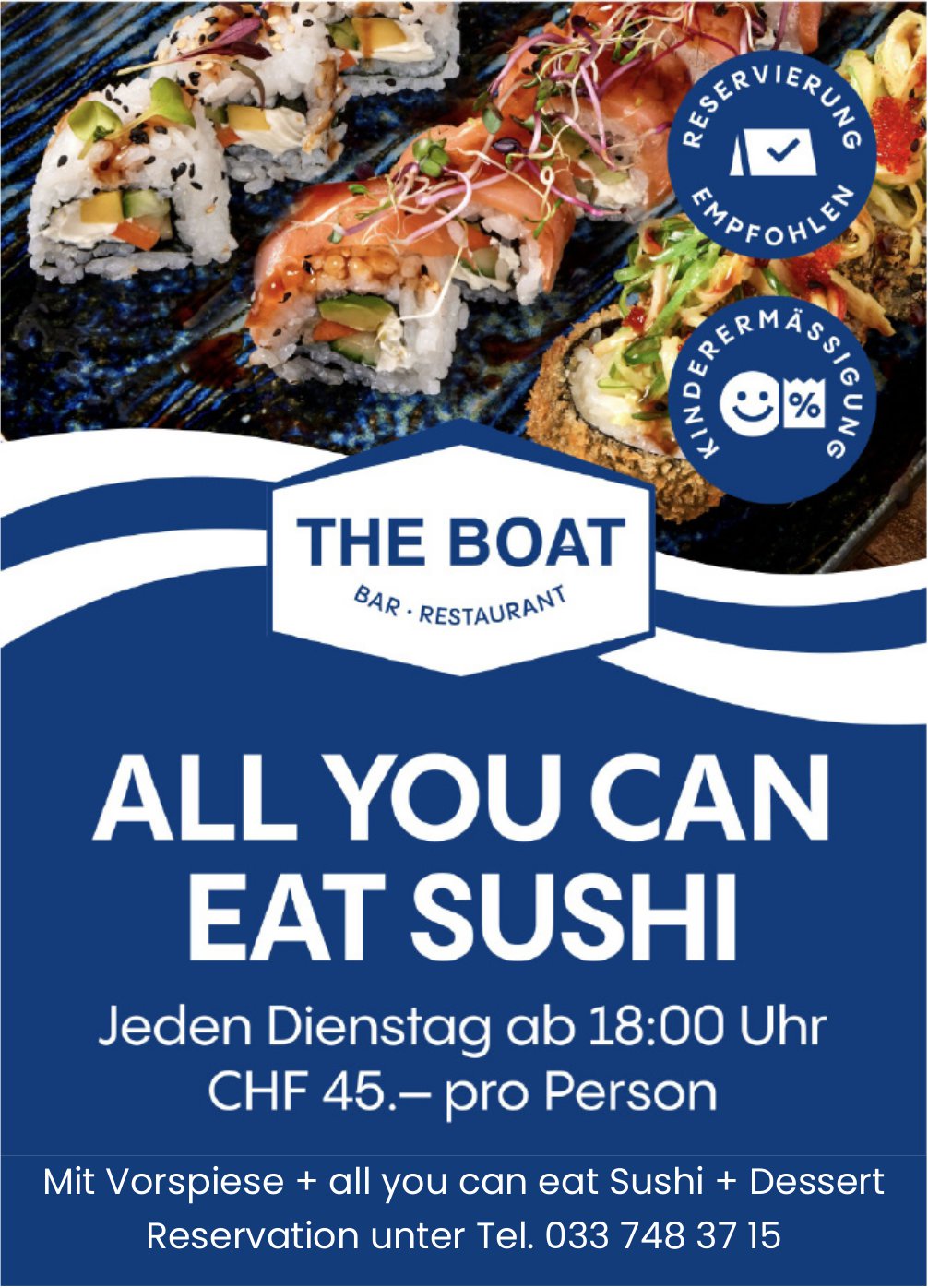 THE BOAT, ALL YOU CAN EAT SUSHI