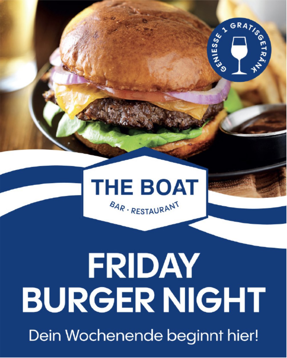 THE BOAT, FRIDAY BURGER NIGHT