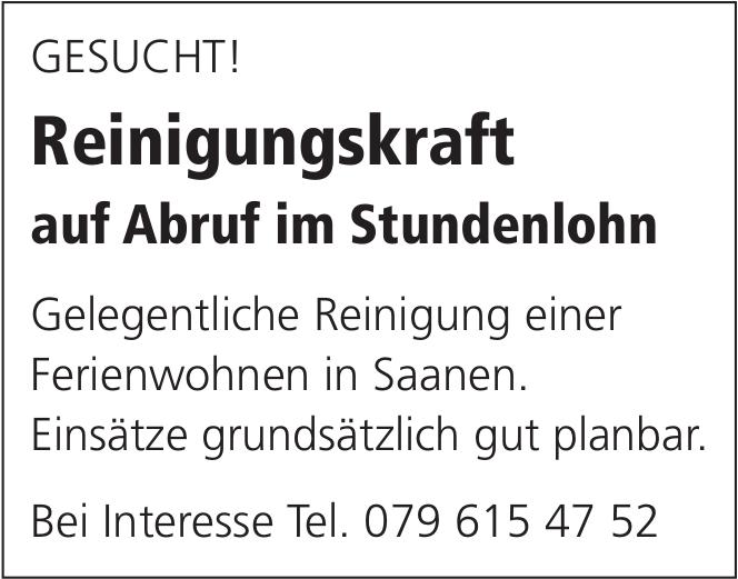 Reinigungskraft auf Abruf im Stundenlohn, Saanen, gesucht