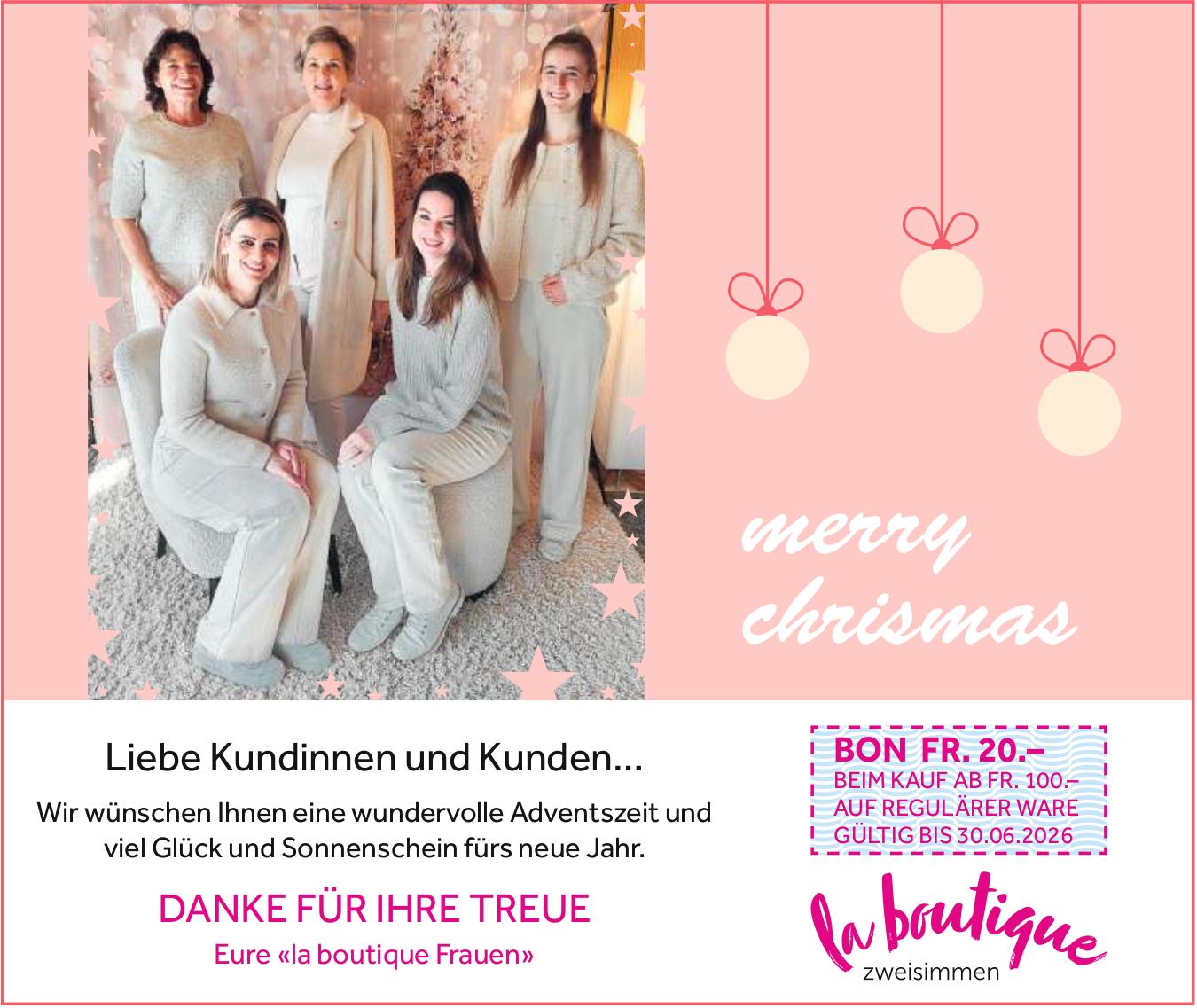 La Boutique, Zweisimmen - Danke für Ihre Treue