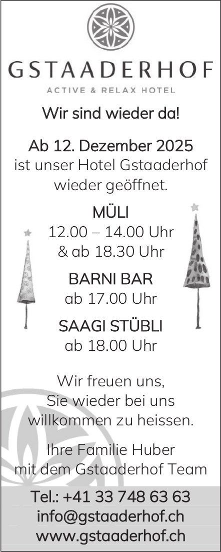 Wir sind wieder da!, 12. Dezember