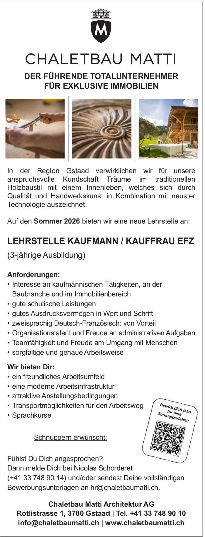 KAUFMANN / KAUFFRAU, Chaletbau Matti Architektur AG, Gstaad, gesucht