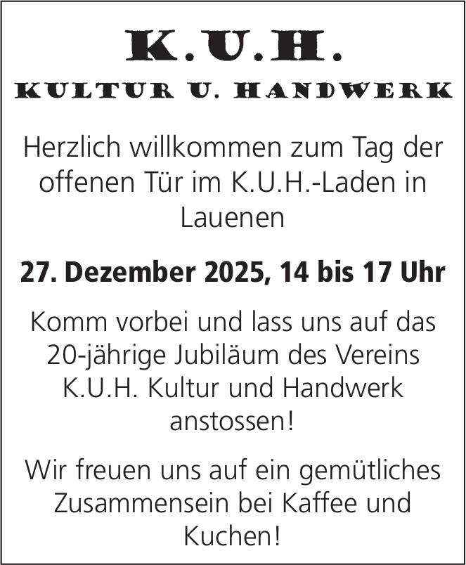 Tag der offenen Tür im K.U.H.-Laden, 27. Dezember, Lauenen