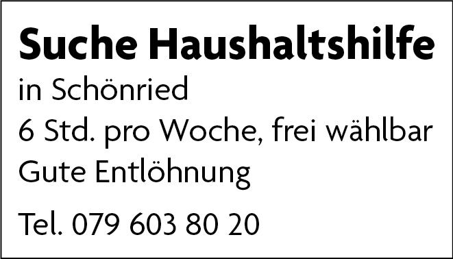 Suche Haushaltshilfe, Schönried, Sucht