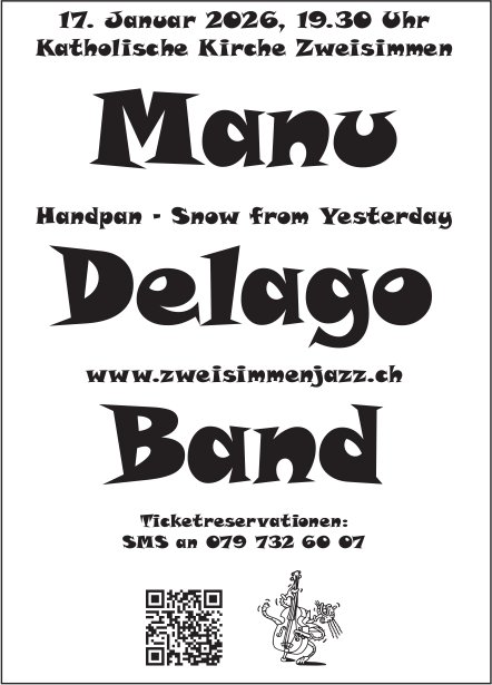 Manu Delago Band, 17. Januar, Katholische Kirche Zweisimmen