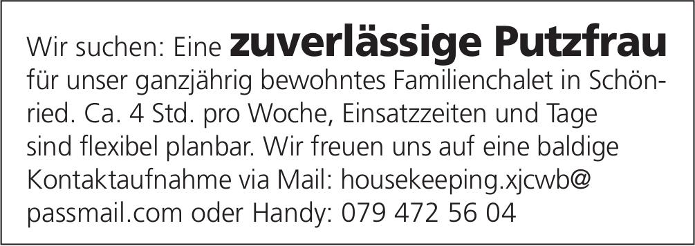 zuverlässige Putzfrau, Gesucht