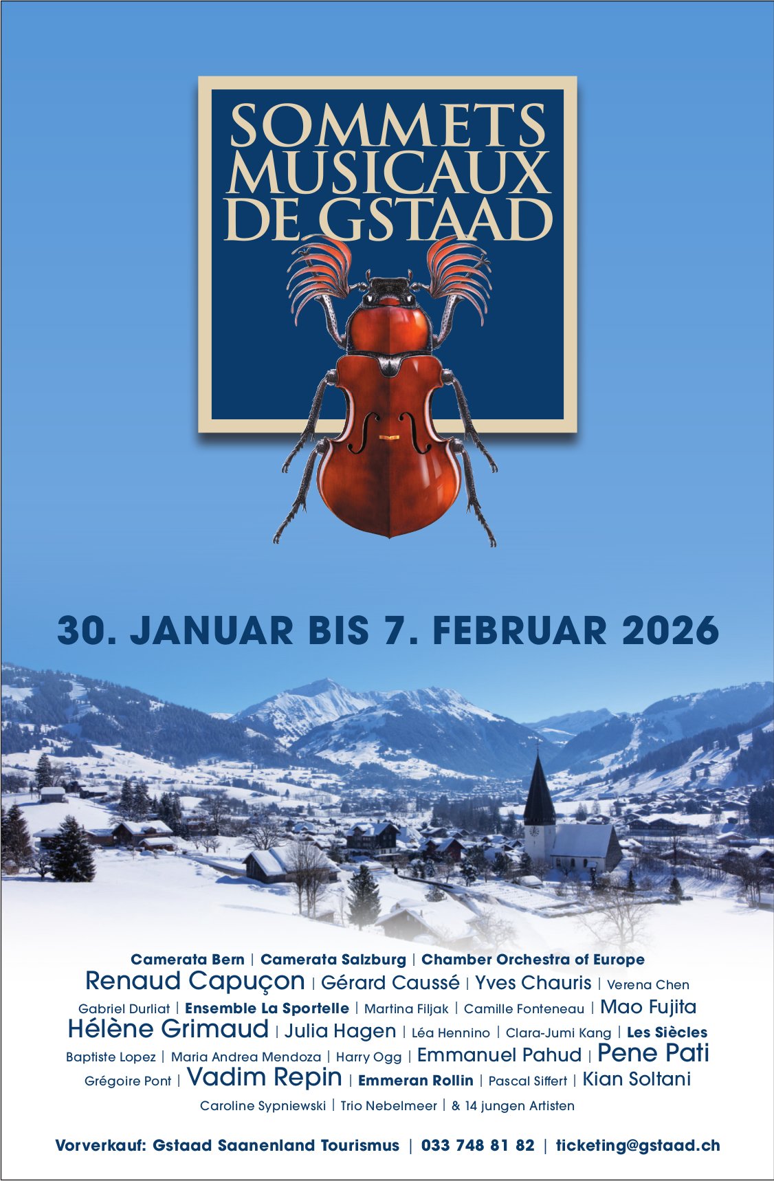 Sommets Musicaux de Gstaad, 30. Januar - 7. Februar, Gstaad