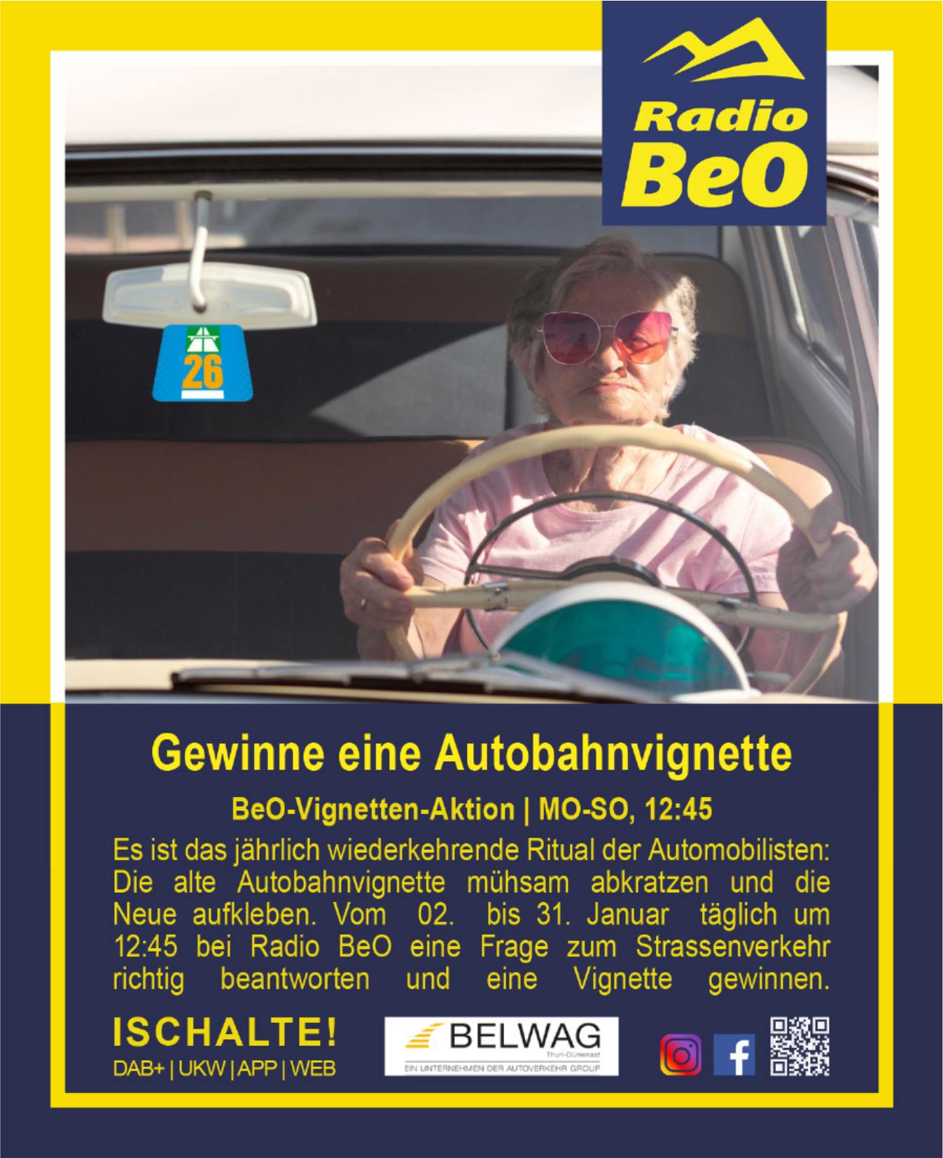 Radio BeO, Gewinne eine Autobahnvignette