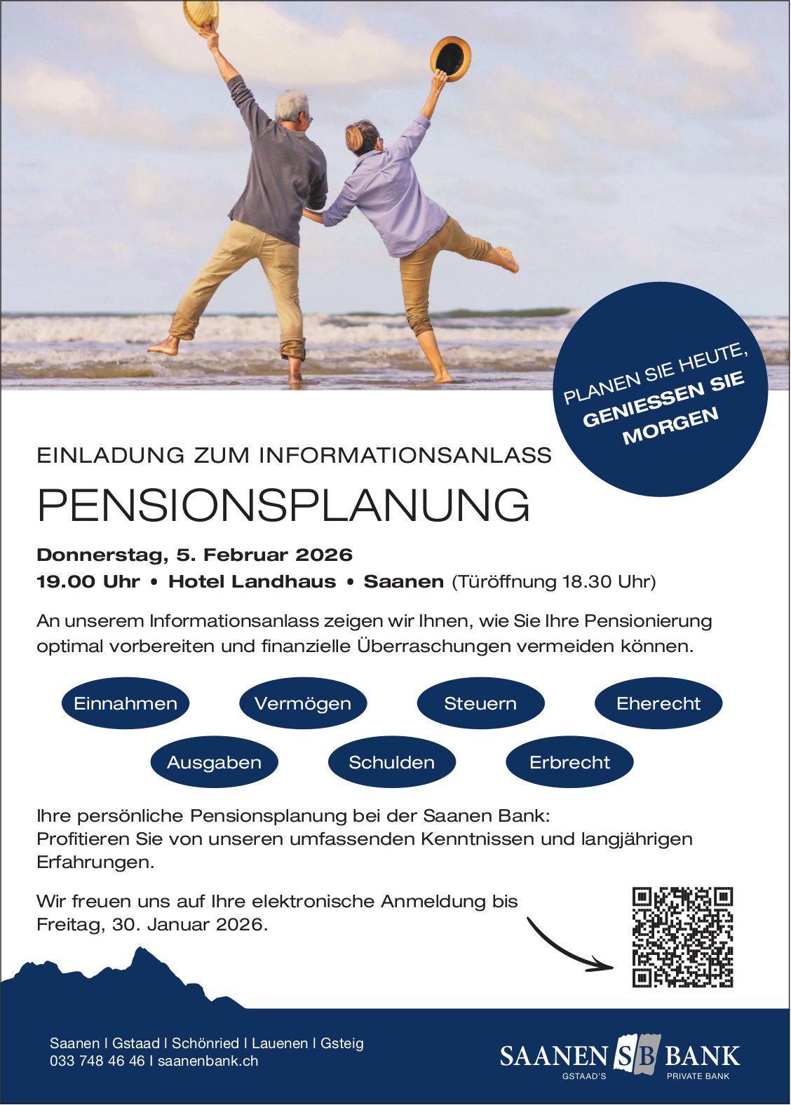 Pensionsplanung, 5. Februar, Hotel Landhaus