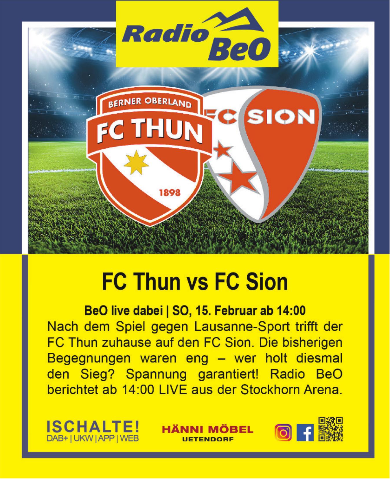 FC Thun vs FC Sion, 15. Februar, Stockhorn Arena