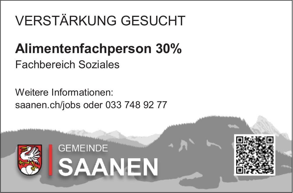 Alimentenfachperson 30%, GEMEINDE SAANEN, Gesucht