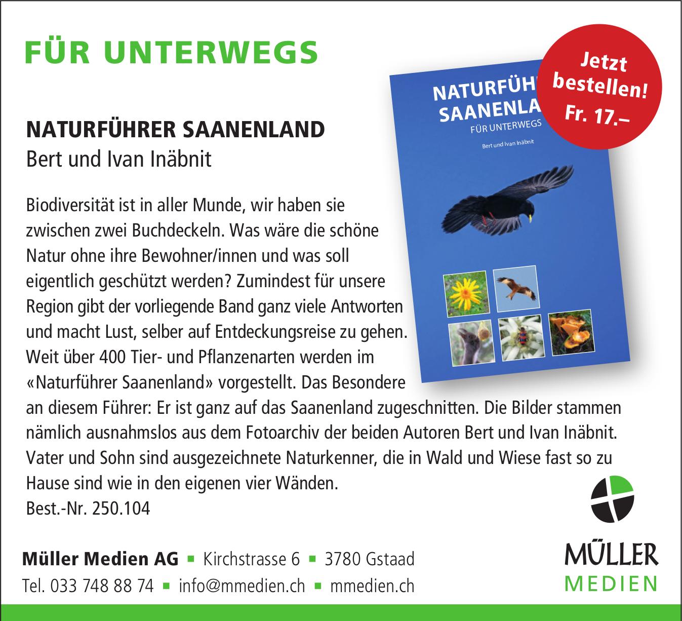 Müller Medien AG, Gstaad - Naturführer Saanenland