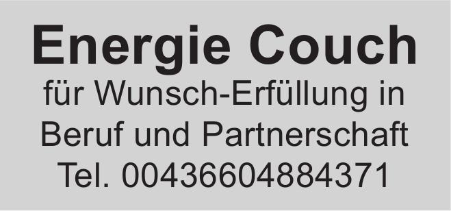 Energie Couch, für Wunsch-Erfüllung in Beruf und Partnerschaft