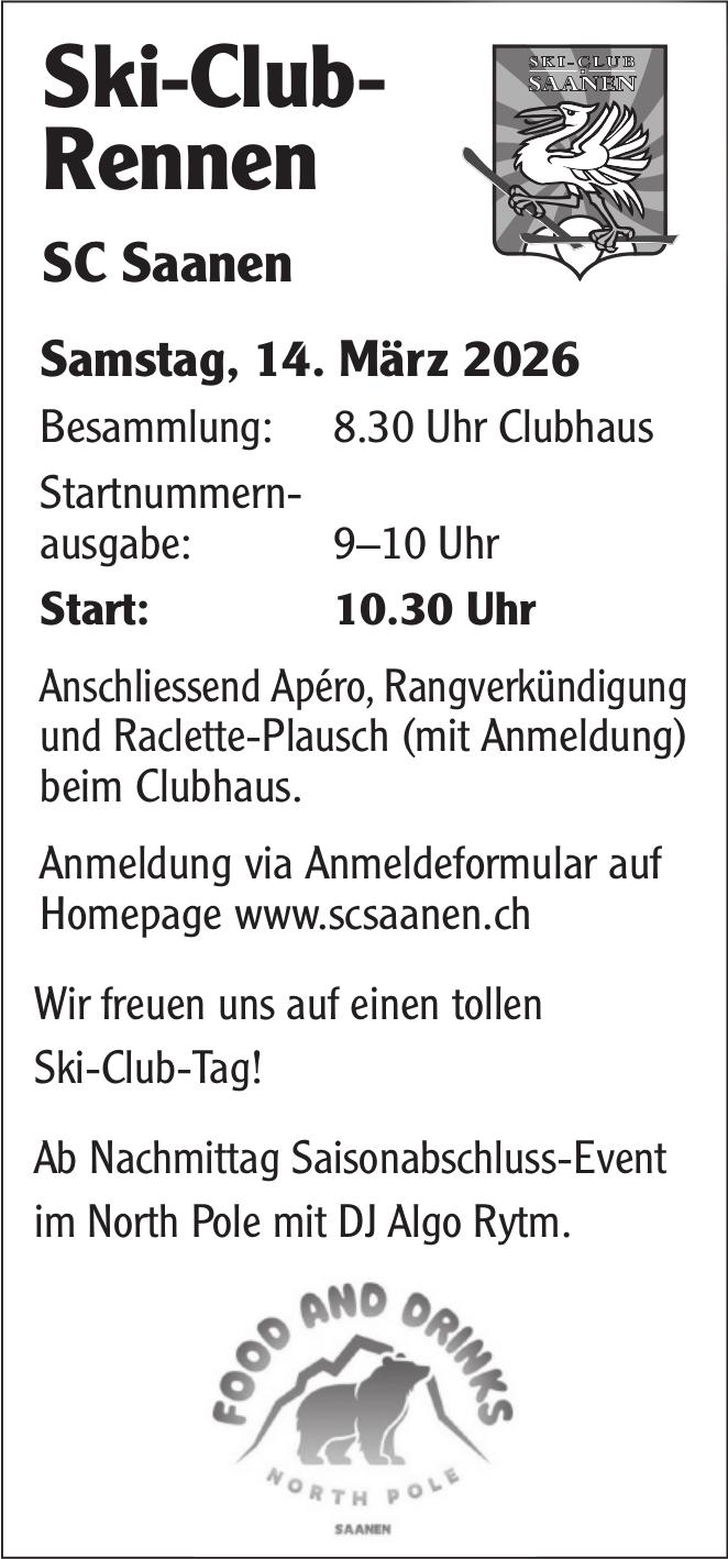 Ski-Club-Rennen, 14. März