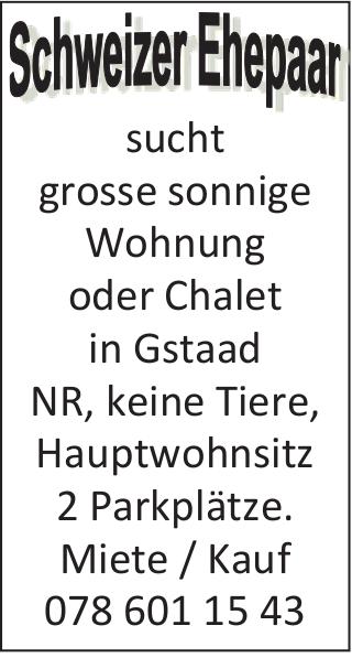 grosse sonnige Wohnung oder Chalet in Gstaad, zu mieten gesucht