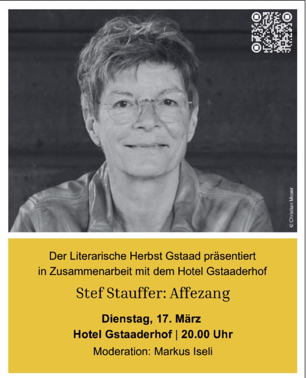 Stef Stauffer: Affezang, 17. März, Hotel Gstaaderhof