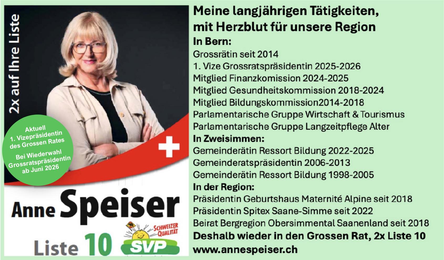 Anne Speiser, Deshalb wieder in den Grossen Rat, 2x Liste 10