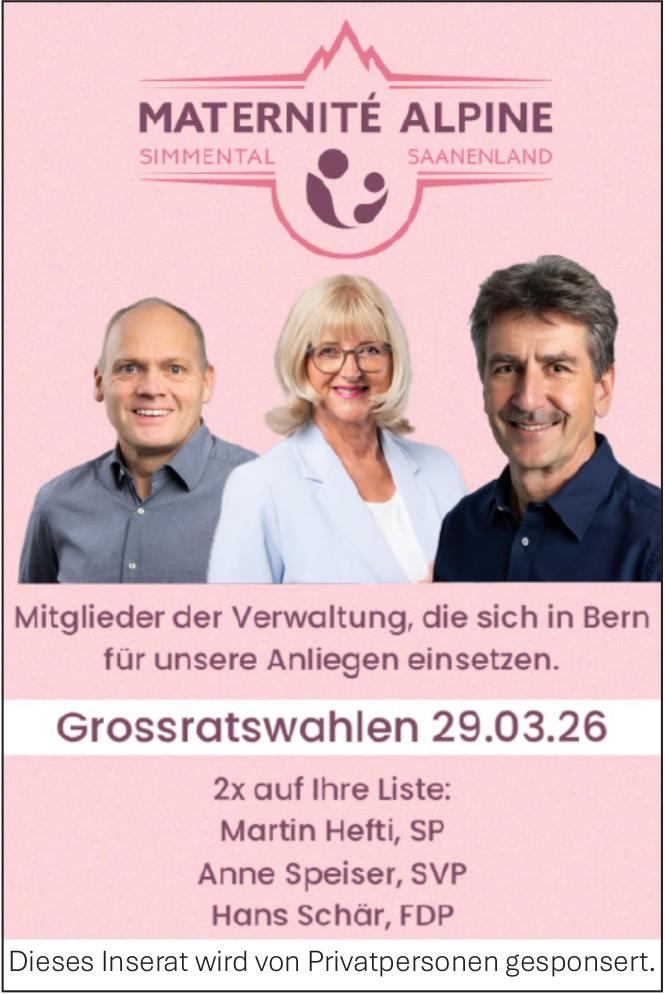 Maternité Alpine Simmental Saanenland, Mitglieder der Verwaltung, die sich in Bern für unsere Anliegen einsetzen.