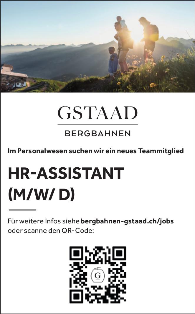 HR-ASSISTANT (M/W/D), GSTAAD BERGBAHNEN, Gesucht
