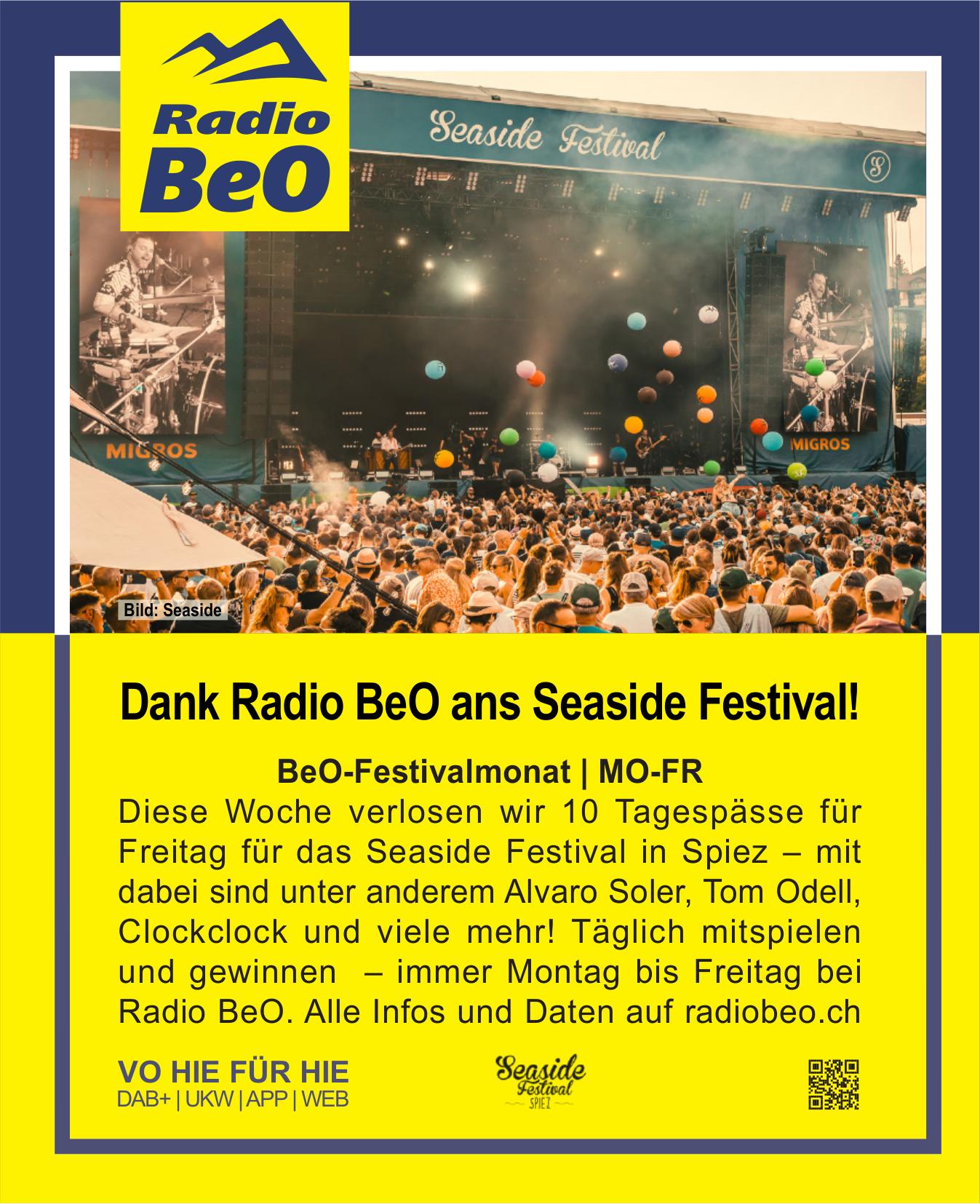 Radio BeO, Dank Radio BeO ans Seaside Festival!