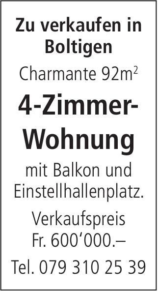 4-Zimmer-Wohnung, Boltigen, zu verkaufen