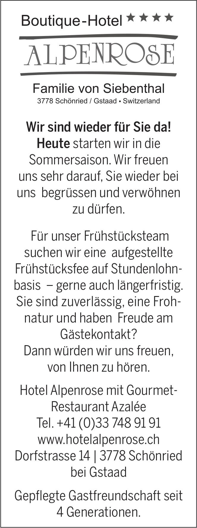 Boutique-Hotel ALPENROSE, Schönried - Wir sind wieder für Sie da!