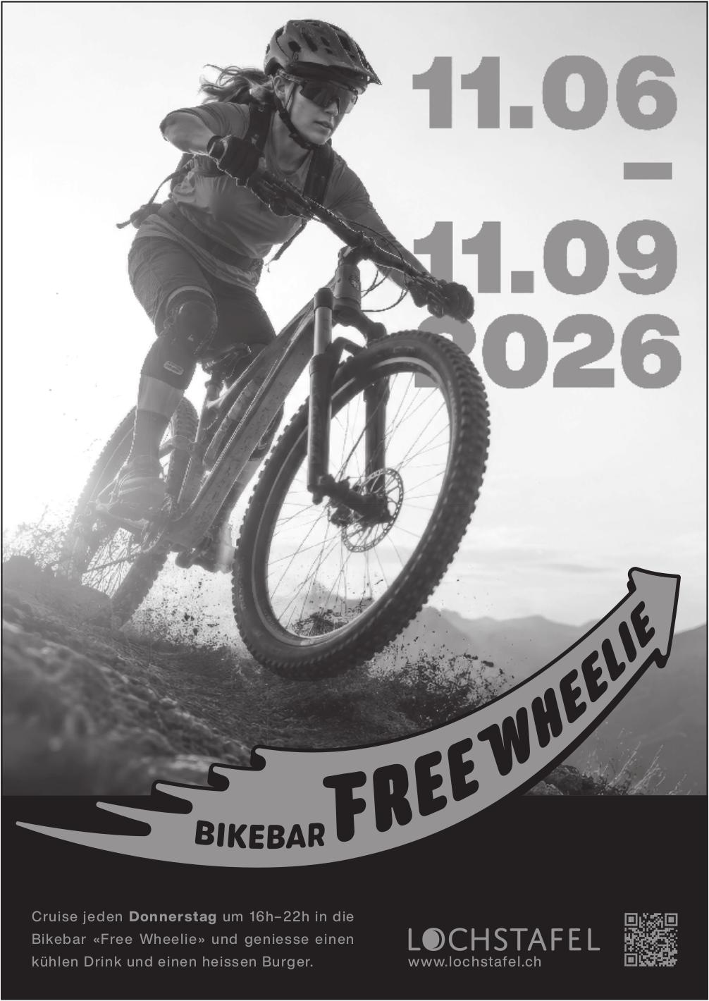 BIKEBAR FREE WHEELIE, 11. Juni - 11. September