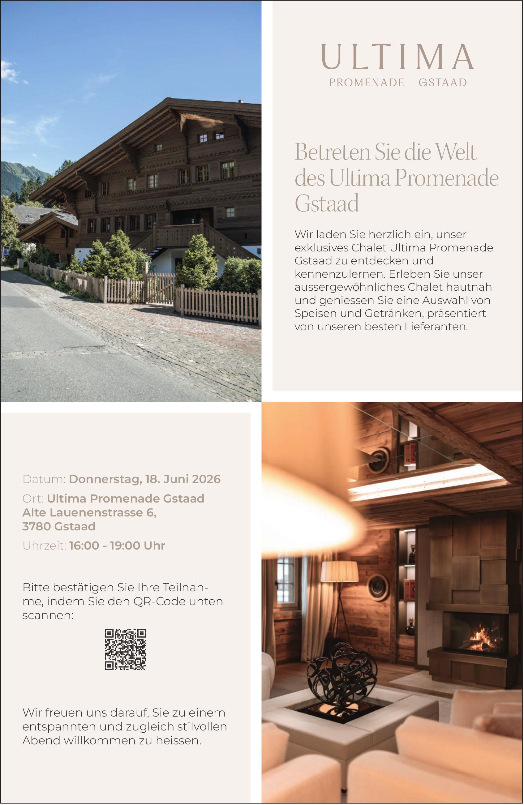 Betreten Sie die Welt des Ultima Promenade Gstaad, 18. Juni