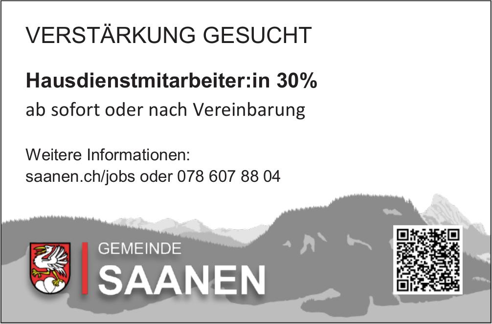 Hausdienstmitarbeiter:in 30%, Gemeinde Saanen, Gesucht