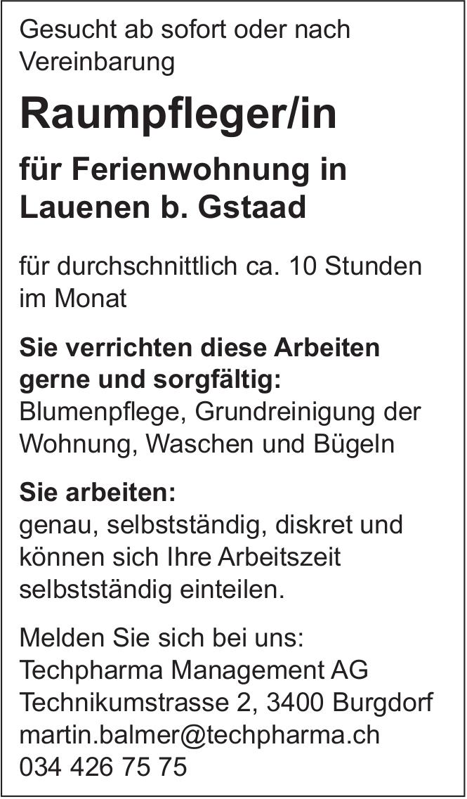 Raumpfleger/in, Techpharma Management AG, Burgdorf, Gesucht