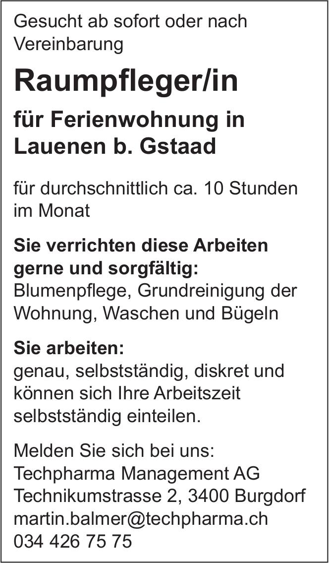 Raumpfleger/in, Techpharma Management AG, Burgdorf, Gesucht