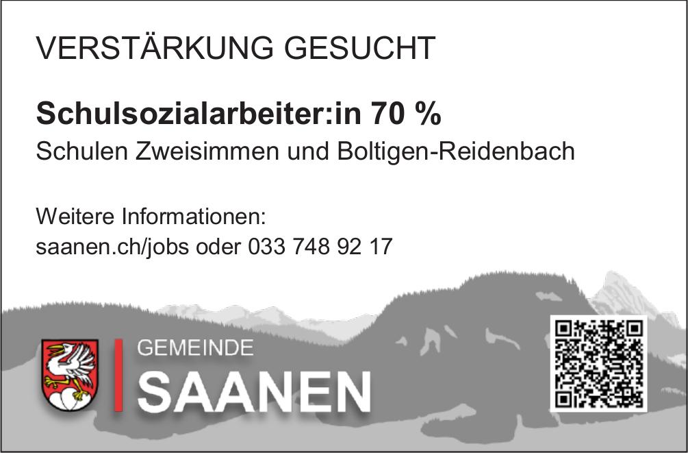Schulsozialarbeiter:in 70 %, Gemeinde Saanen, Gesucht