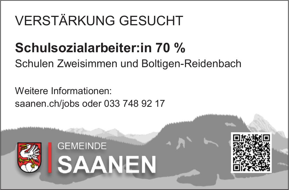 Schulsozialarbeiter:in 70 %, Gemeinde Saanen, Gesucht