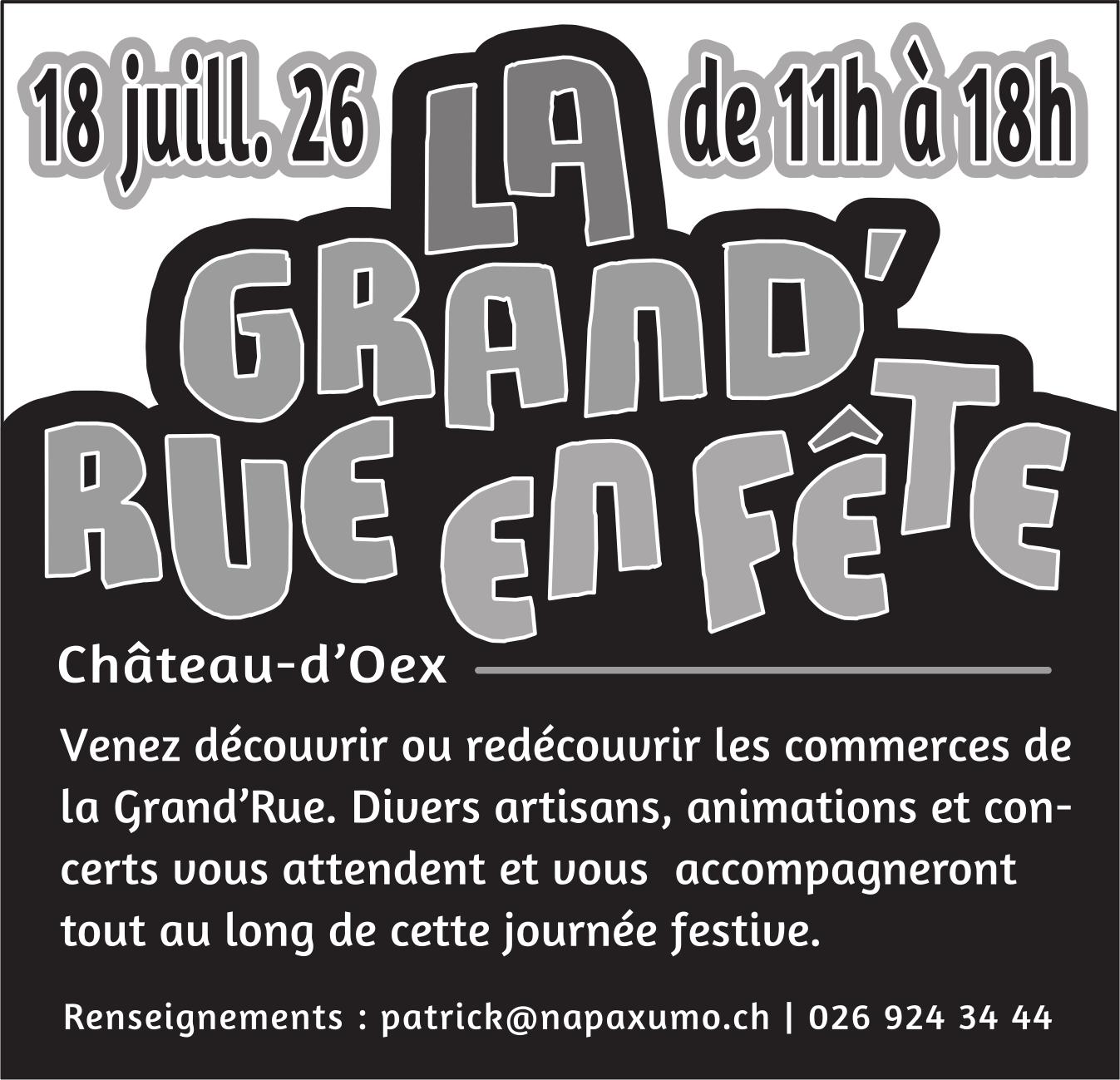 LA GRAND' RUE EN FÊTE, 18. Juli
