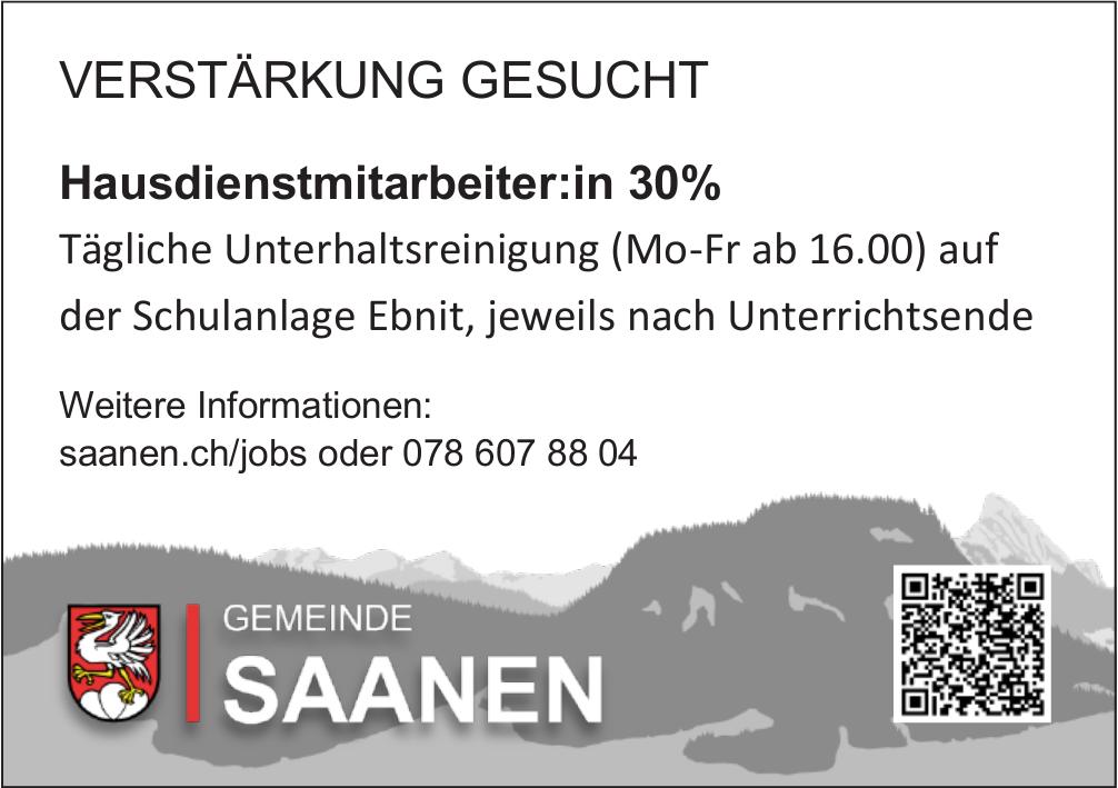 Hausdienstmitarbeiter:in 30%, Gemeinde Saanen, Gesucht