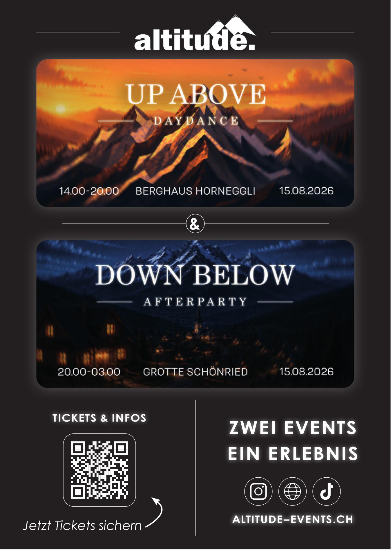 Zwei Events Ein Erlebnis, 15. August, Berghaus Horneggli