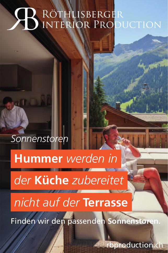 Röthlisberger Interior Production, Hummer werden in der Küche zubereitet nicht auf der Terrasse