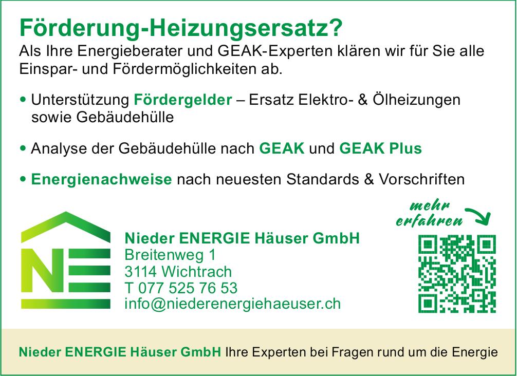 Nieder ENERGIE Häuser GmbH, Wichtrach - Förderung-Heizungsersatz?