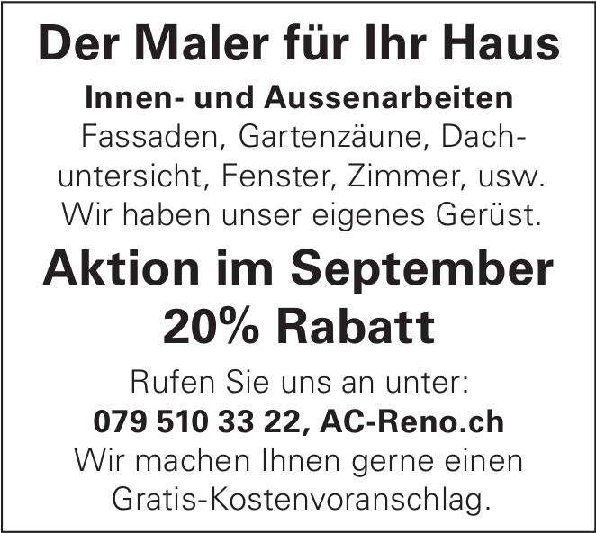 AC Reno, Der Maler für Ihr Haus