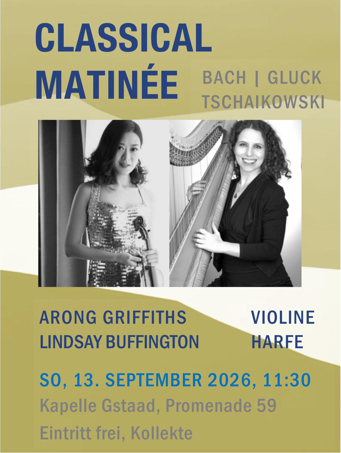 Classical Matinée, 13. September, Kapelle Gstaad