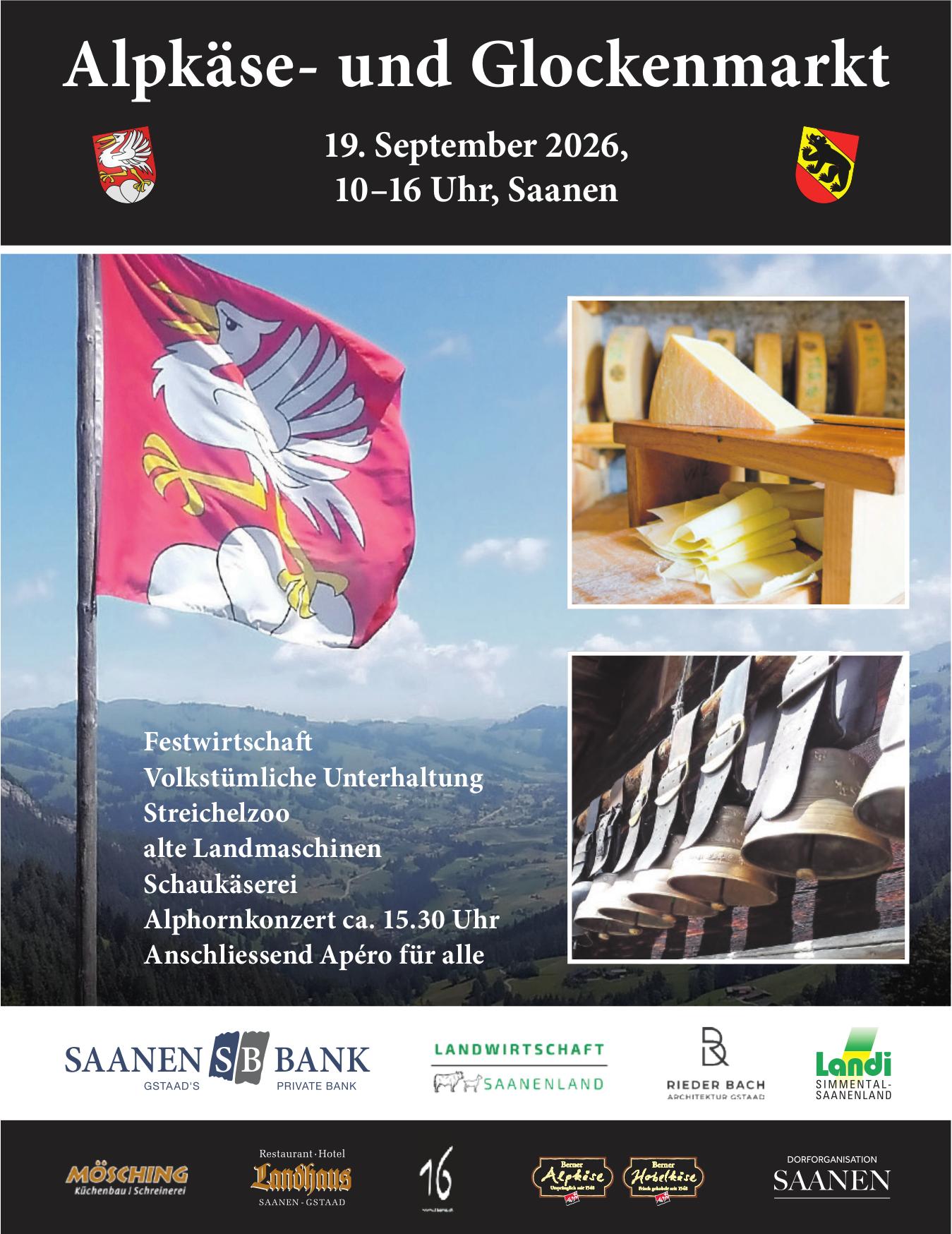 Alpkäse- und Glockenmarkt, 19. September, Saanen